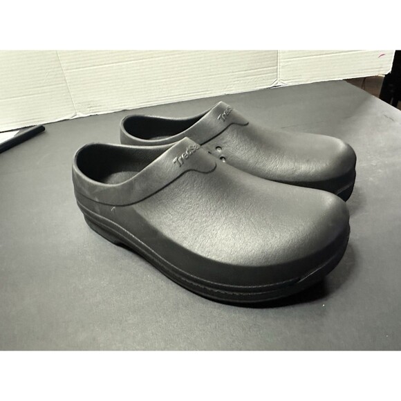 Black TredSafe Slip-Resistant Work Clogs, Men's Size 9/Women's Size 11 - Picture 1 of 8